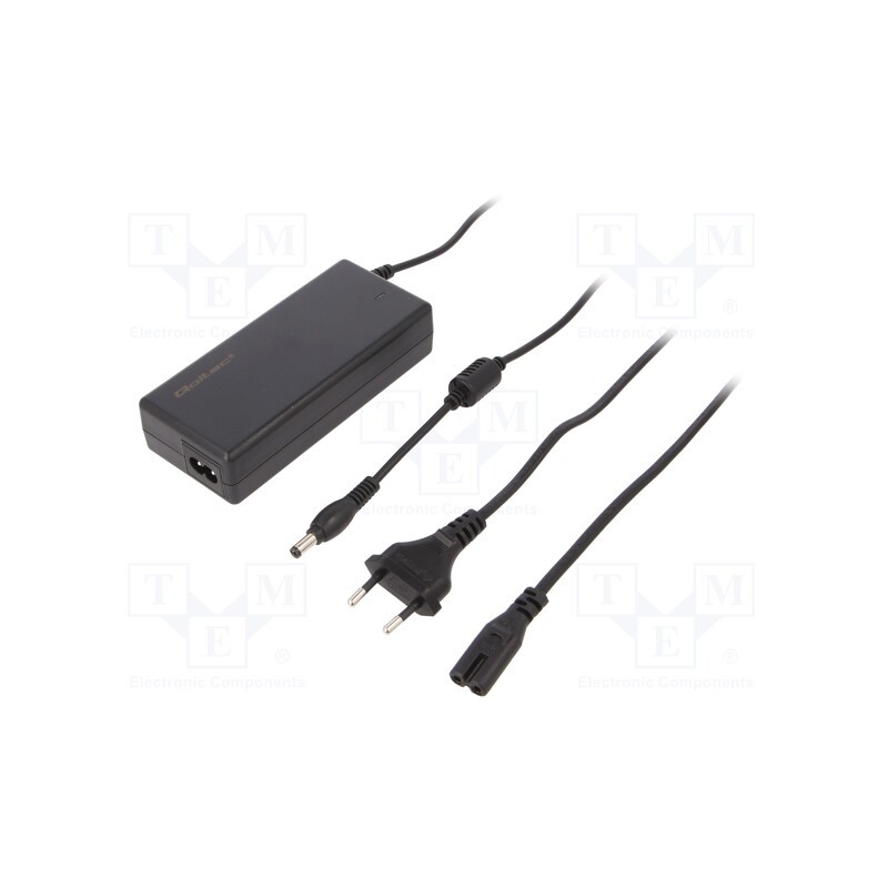 1 pcs x QOLTEC - 51106 - Power supply: switched-mode, 12VDC, 6A, Out: 5,5/2,1, 72W, desktop