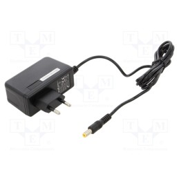 1 pcs x QOLTEC - 51034 - Power supply: switched-mode, plug, 9VDC, 2.1A, 19W, Plug: straight