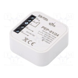 1 pcs x ZAMEL - PEP-01/024 - Relay, flush mount, 24VAC, 24VDC, IP20, -10÷55°C, OUT: 250VAC/10A