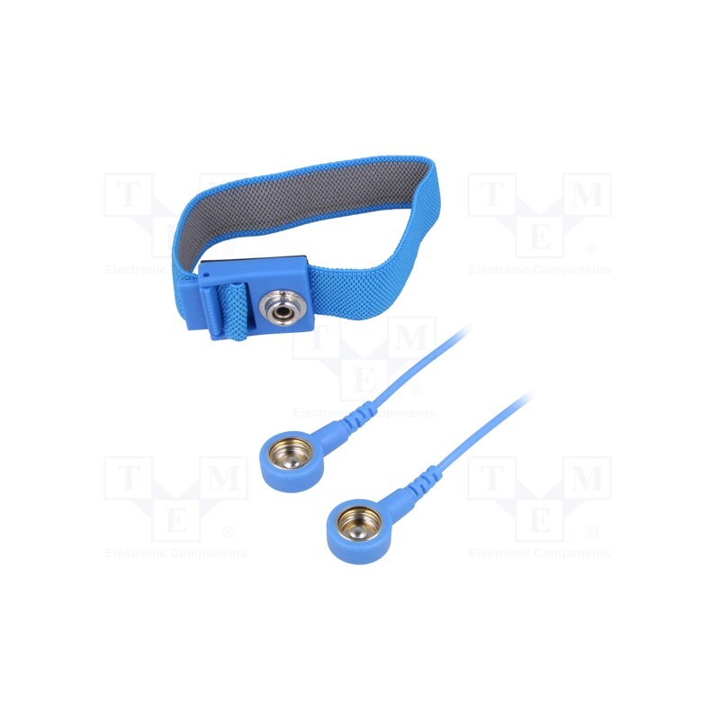 1 pcs x STATICTEC - STW1110 - Wristband, ESD, Features: antialergic, blue, 1.8m