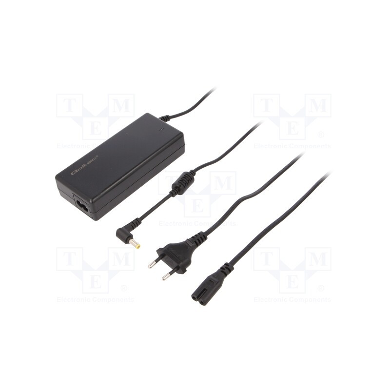 1 pcs x QOLTEC - 50096 - Power supply: switched-mode, 19VDC, 4.74A, Out: 5,5/2,5, 90W