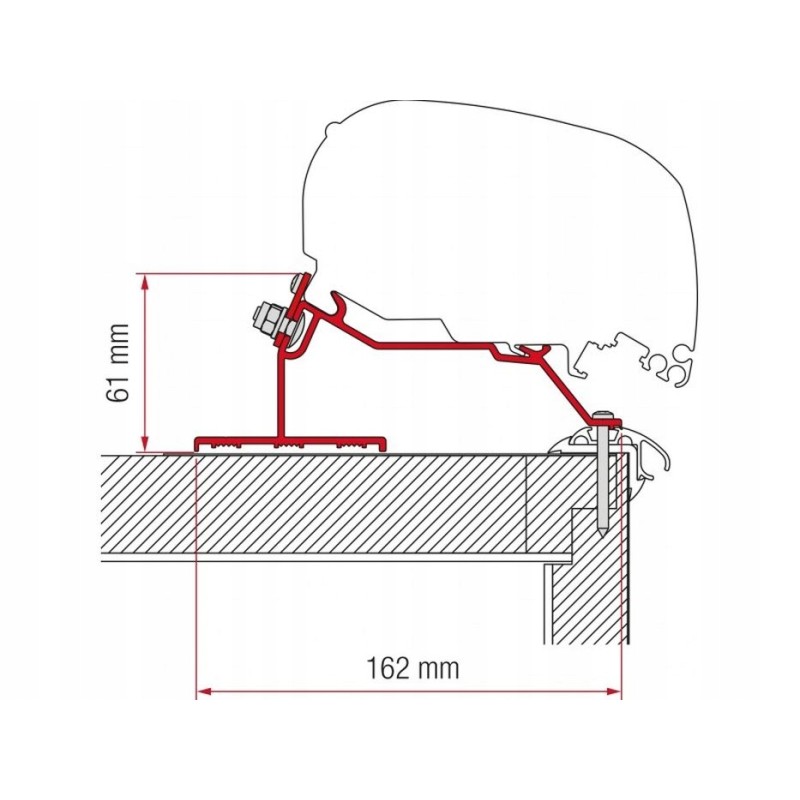 Adapter for awning f80 f65 kit caravan roof fiamma