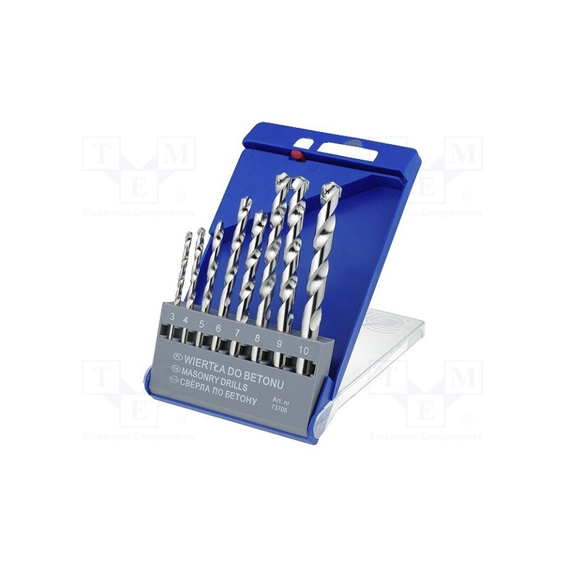 1 set x PROLINE - 73708 - Drill set, for concrete, steel, box, concrete, Mounting: standard
