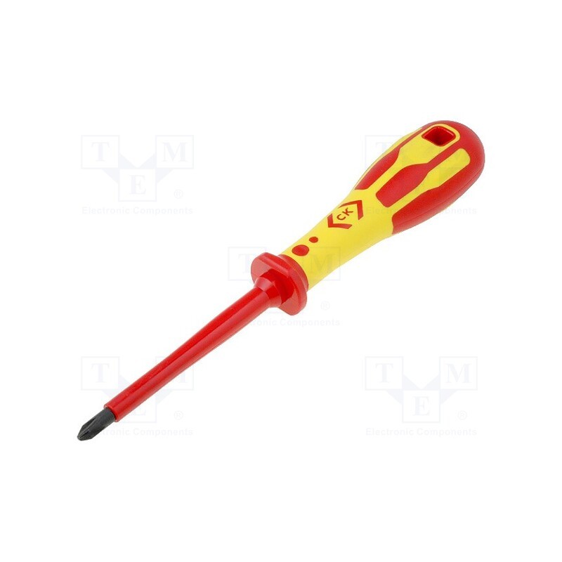 1 pcs x C.K - T49142-2 - Screwdriver, insulated, Phillips, PH2, Blade length: 100mm, 1kVAC
