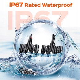 Solar panel t branch 1 to 4 connector