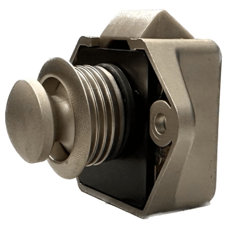 Silver matt push cabinet lock for camper