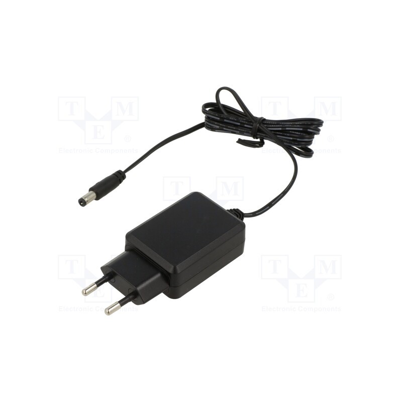 1 pcs x MEAN WELL - SGAS15E15-P1J - Power supply: switched-mode, plug, 15VDC, 1A, 15W, Plug: EU, 85%