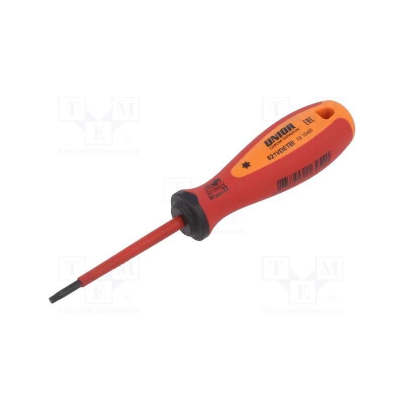 1 pcs x UNIOR - 616454 - Screwdriver, insulated, Torx®, TX10, Blade length: 60mm, 1kVAC