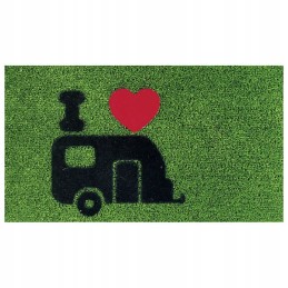 Green Arisol camper trailer doormat