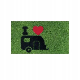 Green Arisol camper trailer doormat