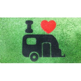 Green Arisol camper trailer doormat