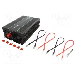 1 pcs x QOLTEC - 51935 - Converter: DC/AC, 2kW, Uout: 230VAC, 12VDC, Out: mains 230V,USB