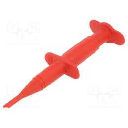 1 pcs x STu00c4UBLI - 66.9116-22 - Clip-on probe, hook type, 3A, red, 1kV, 4mm, Overall len: 122mm
