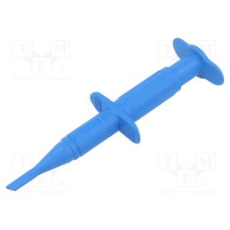 1 pcs x STu00c4UBLI - 66.9116-23 - Clip-on probe, hook type, 3A, blue, 1kV, 4mm, Overall len: 122mm