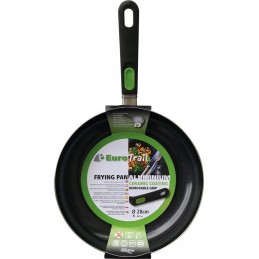 Camping tourist frying pan with foldable handle