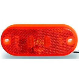 LED marker lamp, orange, oval, 12v