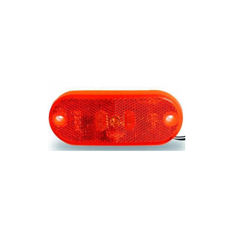 LED marker lamp, orange, oval, 12v