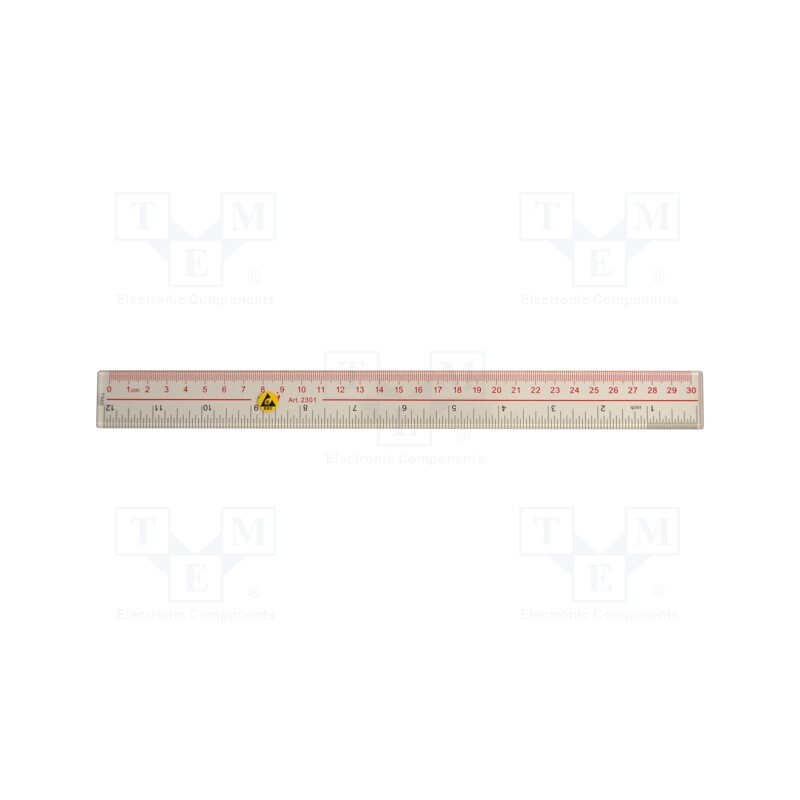 1 pcs x EUROSTAT GROUP - 41-092-0101 - Ruler, ESD, 300mm, ABS, &lt,0.1MΩ