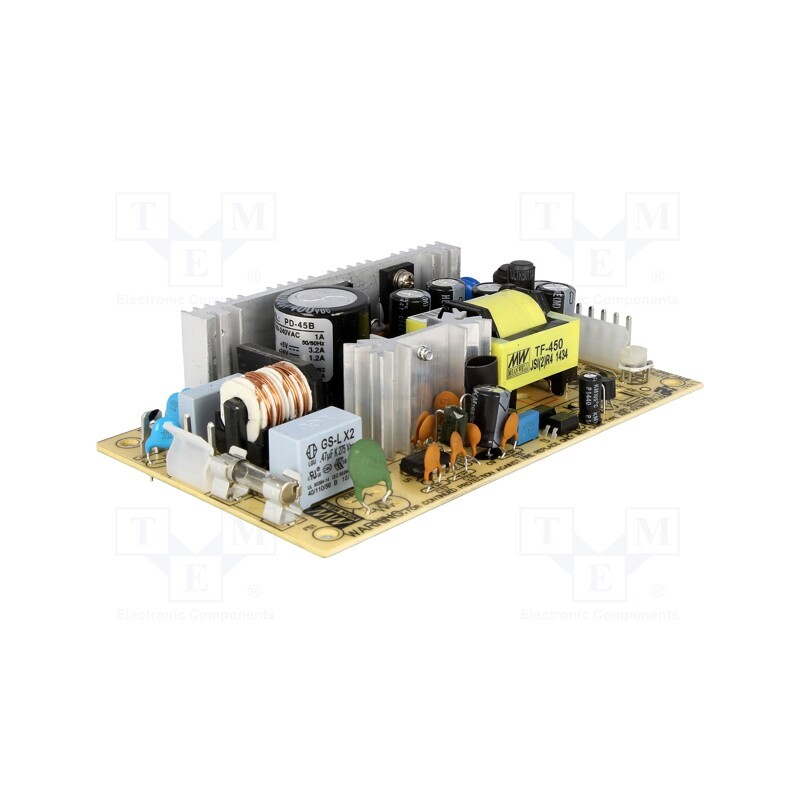 1 pcs x MEAN WELL - PD-45B - Power supply: switched-mode, open, 44.8W, 120÷370VDC, 90÷264VAC