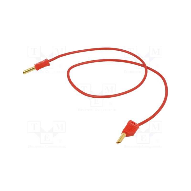 1 pcs x STu00c4UBLI - 28.0056-05022 - Test lead, 60VDC, 30VAC, 19A, banana plug 4mm,both sides, red