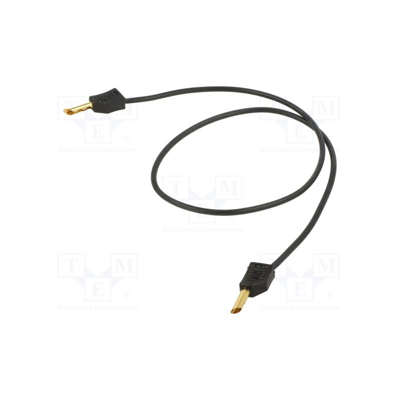 1 pcs x STu00c4UBLI - 28.0056-05021 - Test lead, 60VDC, 30VAC, 19A, banana plug 4mm,both sides, black