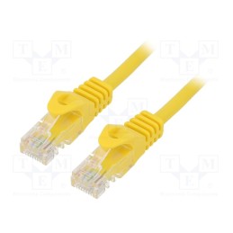 1 pcs x GEMBIRD - PP6U-2M/Y - Patch cord, U/UTP, 6, stranded, CCA, PVC, yellow, 2m, 26AWG