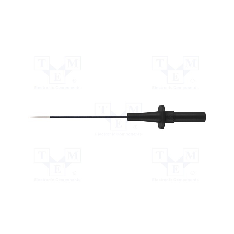 1 pcs x SCHu00dcTZINGER - SPS 8034 NI / SW - Probe tip, 5A, black, Socket size: 4mm, Plating: nickel plated