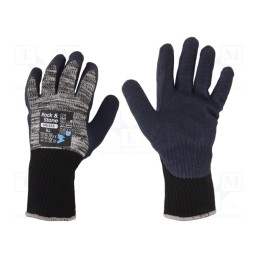1 set x WONDER GRIP - 52776 - Protective gloves, Size: 9,L, grey, cotton,latex,polyester