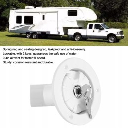 Water filler lockable with 2 keys