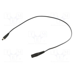 1 pcs x WEST POL - P48-C21-T050-050BK - Cable, 2x0.5mm2, DC 5,5/2,1 socket,DC 5,5/1,7 plug, straight