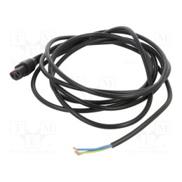 1 pcs x SCHAFFNER - IL13-SE-H05-3100-400 - Cable, IEC C13 female,wires, 4m, with IEC LOCK locking, black