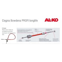 Brake cable for trailer bowden cable trailer al ko 1020 1216