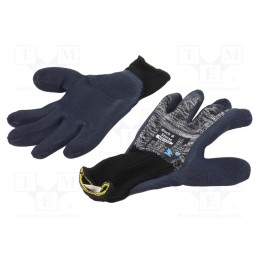 1 set x WONDER GRIP - 52778 - Protective gloves, Size: 10,XL, grey, cotton,latex,polyester