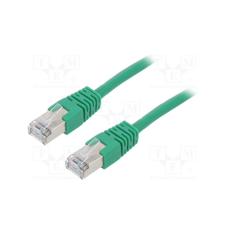 1 pcs x GEMBIRD - PP22-0.5M/G - Patch cord, F/UTP, 5e, stranded, CCA, PVC, green, 0.5m, 26AWG
