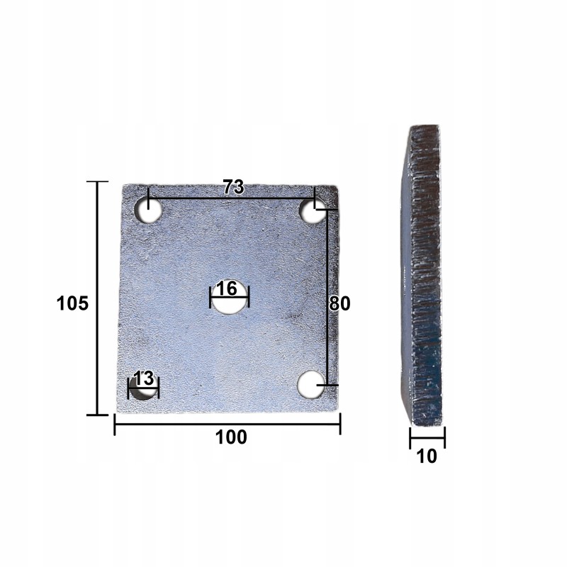 Trailer axle spring mounting plate