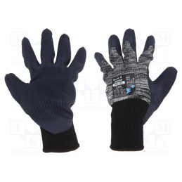 1 set x WONDER GRIP - 52780 - Protective gloves, Size: 11,XXL, grey, cotton,latex,polyester