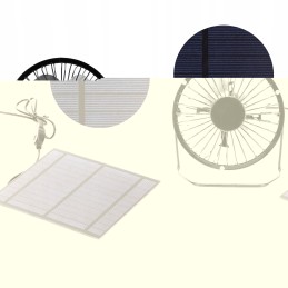 Portable solar panel fan 68 Wor