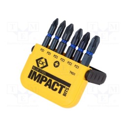 1 set x C.K - T4511 - Kit: screwdriver bits, Pozidriv®, 50mm, Size: PZ1,PZ2,PZ3, blister