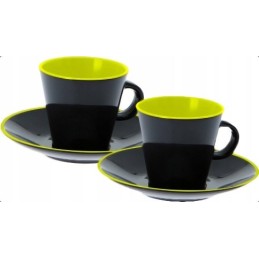 Melamine espresso cups, 2 pcs x 80 ml