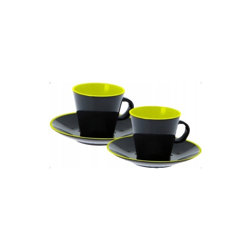 Melamine espresso cups, 2 pcs x 80 ml