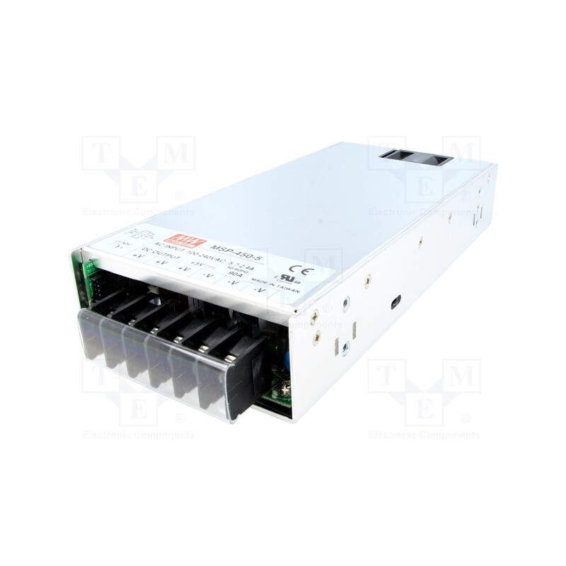 1 pcs x MEAN WELL - MSP-450-5 - Power supply: switched-mode, for building in,modular, 450W, 5VDC