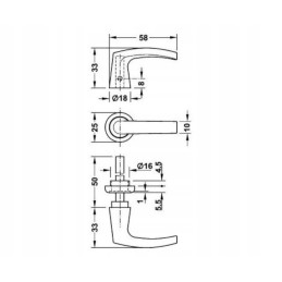 Lock with handle for the trailer bathroom toilet door