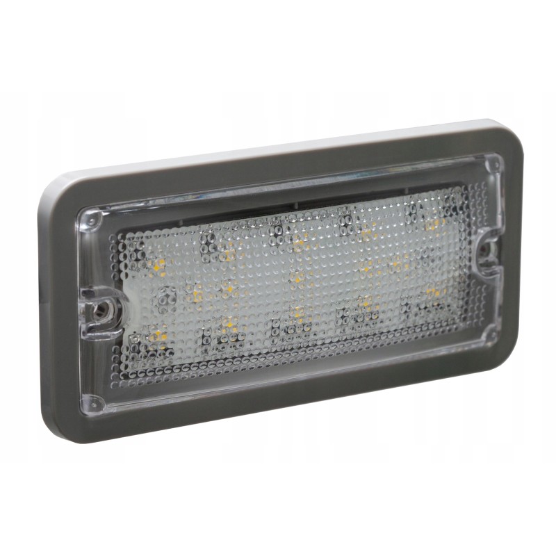 LED camper interior cabin lamp, gray rectangular