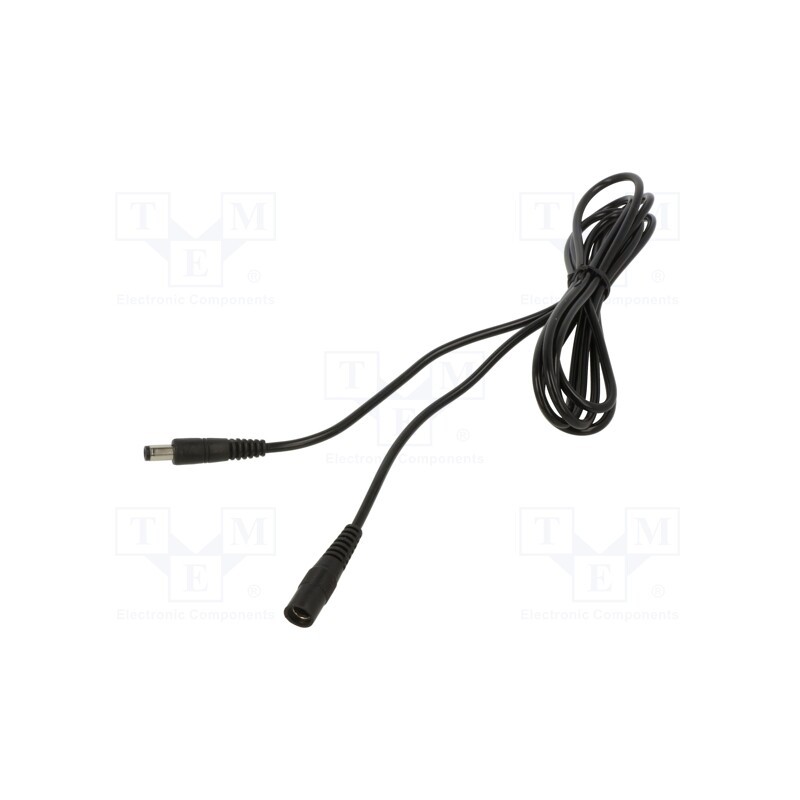 1 pcs x WEST POL - P21-C21-C050-500BK - Cable, 1x0.5mm2, DC 5,5/2,1 plug,DC 5,5/2,1 socket, straight