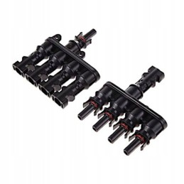 MC4 connectors, dual type, parallel PV connections