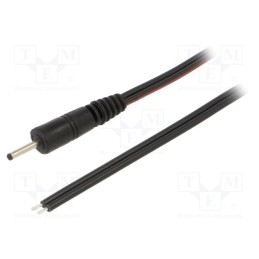 1 pcs x WEST POL - P07-TT-T075-150BK - Cable, 2x0.75mm2, wires,DC 2,35/0,7 plug, straight, black, 1.5m