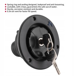 Socket, water filler cap, camper key