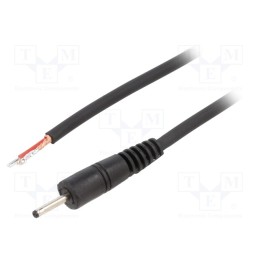 1 pcs x WEST POL - P07-TT-C100-150BK - Cable, 1x1mm2, wires,DC 2,35/0,7 plug, straight, black, 1.5m