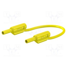 1 pcs x STu00c4UBLI - 65.9179-03024 - Test lead, 10A, banana plug 2mm,both sides, Urated: 600V, yellow