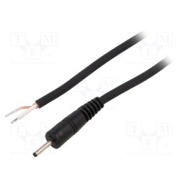 1 pcs x WEST POL - P07-TT-C075-150BK - Cable, 1x0.75mm2, wires,DC 2,35/0,7 plug, straight, black, 1.5m